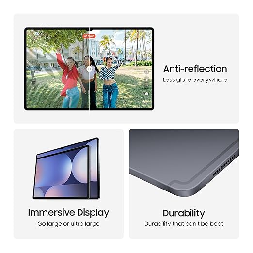 Samsung Galaxy Tab S10 Ultra, S Pen in-Box, 36.99 cm (14.6 inch) Dynamic AMOLED 2X Display, 12 GB RAM, 256 GB Storage, Wi-Fi + 5G Tablet, Platinum Silver